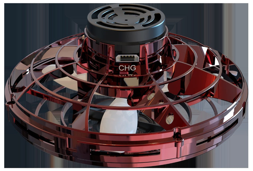 Interaktiv Avkopplingsleksak Drone LED UFO-typ Flygande Helikopter Snurrande Leksak för Barn