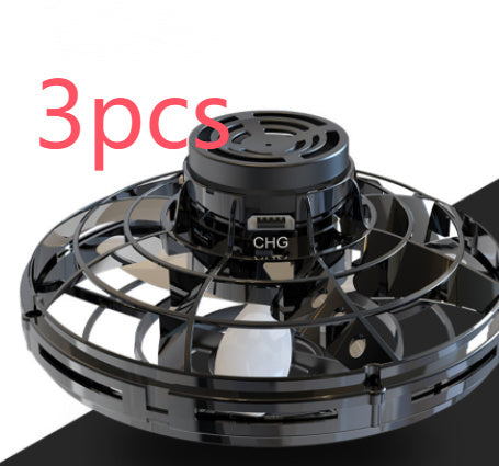 Interaktiv Avkopplingsleksak Drone LED UFO-typ Flygande Helikopter Snurrande Leksak för Barn