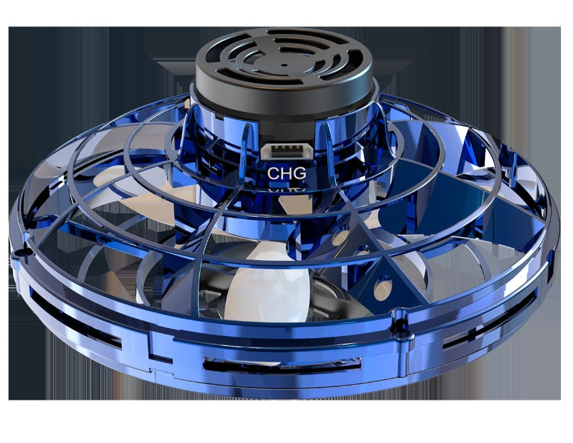 Interaktiv Avkopplingsleksak Drone LED UFO-typ Flygande Helikopter Snurrande Leksak för Barn