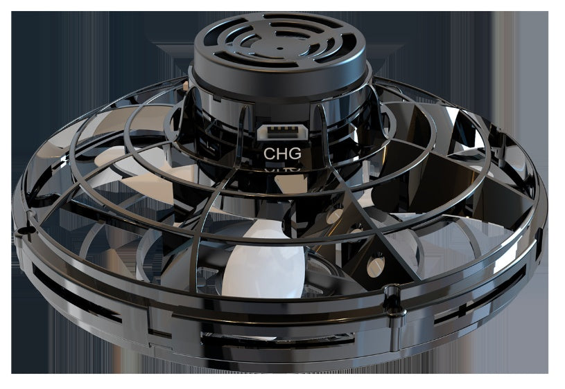 Interaktiv Avkopplingsleksak Drone LED UFO-typ Flygande Helikopter Snurrande Leksak för Barn