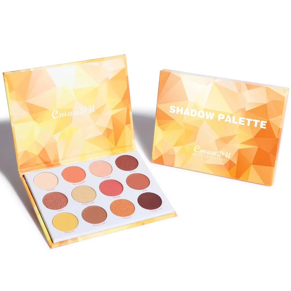 12 färger lila neonpigment matt ögonskuggspalett