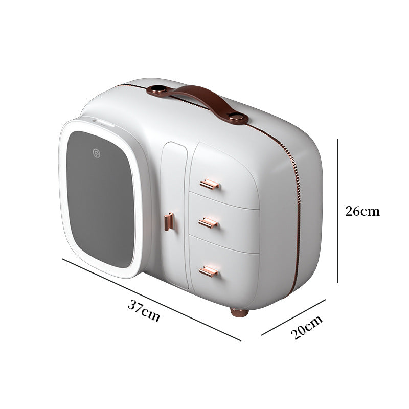 Sminkförvaringsbox, multifunktionell, dammtät med belysning