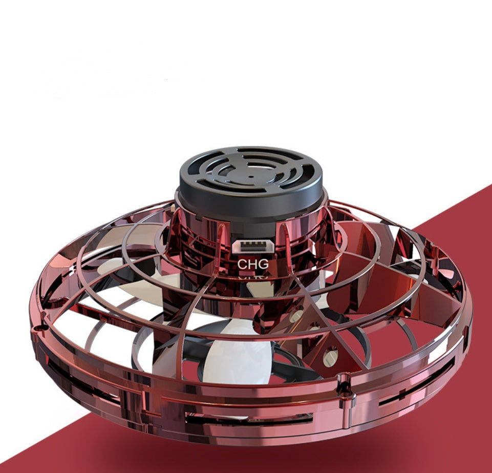 Interaktiv Avkopplingsleksak Drone LED UFO-typ Flygande Helikopter Snurrande Leksak för Barn