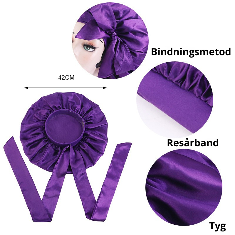 Populär Stor Satin Nattmössa – Rund och Mjuk