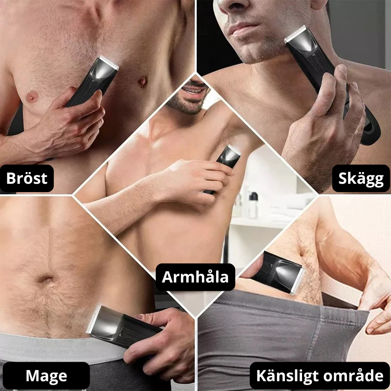 Elektrisk kroppstrimmer – Rakapparat för män, intimrakning och hårborttagning