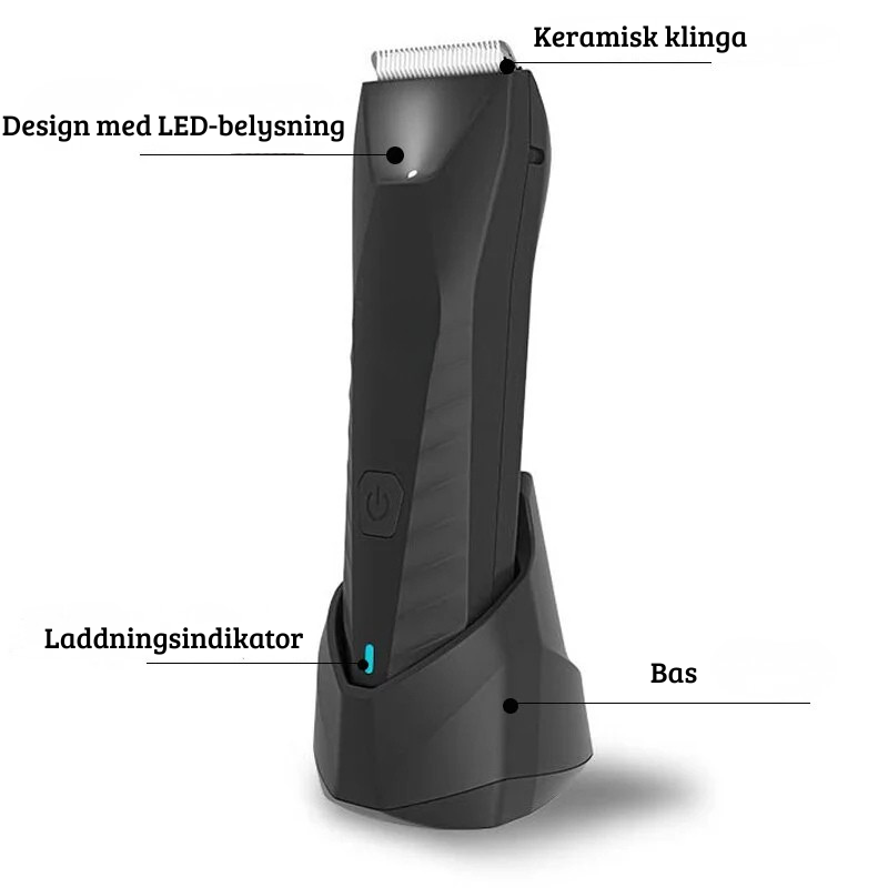 Elektrisk kroppstrimmer – Rakapparat för män, intimrakning och hårborttagning