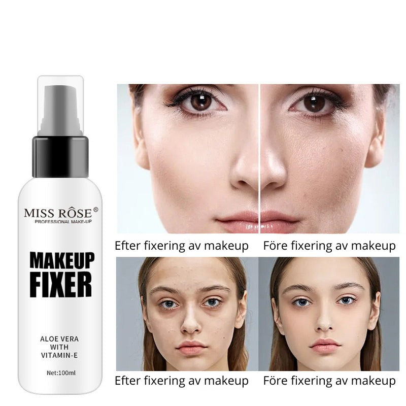 Fuktgivande, långvarig makeupfixeringsspray
