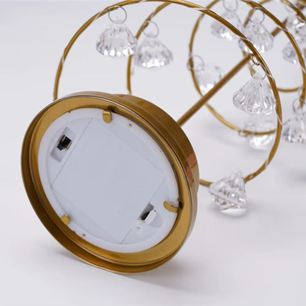 LED-jullampa i form av julgran – Kristalldiamant-julgransbelysning – Dekorativ nattlampa – Elegant julgranslampa & nattljus-dekoration