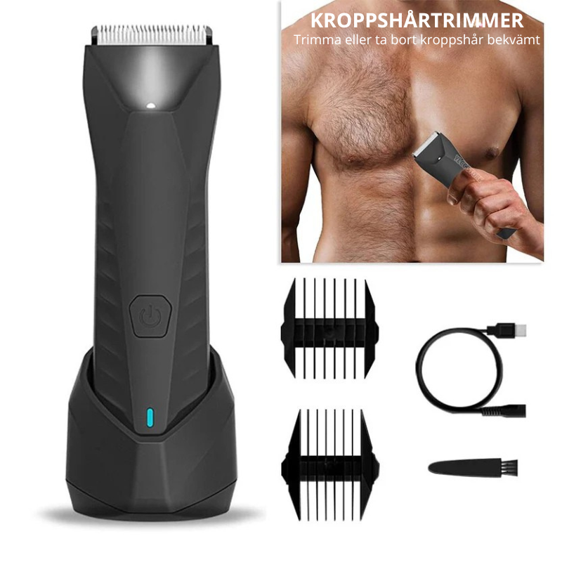 Elektrisk kroppstrimmer – Rakapparat för män, intimrakning och hårborttagning