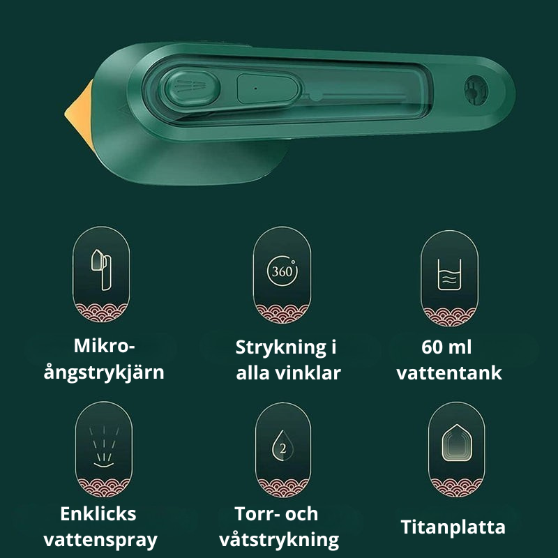 Ångstrykjärn för kläder 30W -Klädångare Handhållen strykmaskin