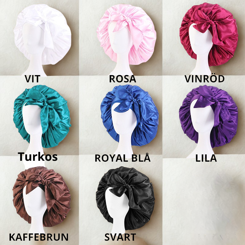 Populär Stor Satin Nattmössa – Rund och Mjuk