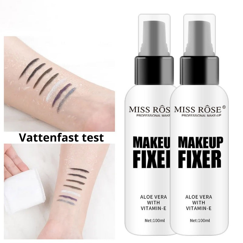 Fuktgivande, långvarig makeupfixeringsspray