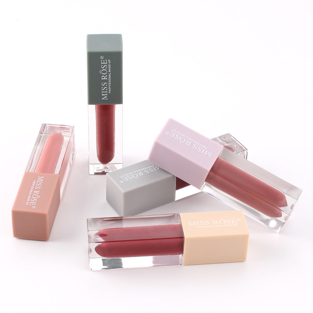 5 st Nude Läpprodukter – Långvariga & Vattentåliga Läppglans i Set